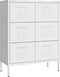 vidaXL - Ladekast - 80x35x101,5 - cm - staal - wit