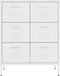 vidaXL - Ladekast - 80x35x101,5 - cm - staal - wit