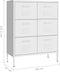 vidaXL - Ladekast - 80x35x101,5 - cm - staal - wit