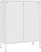 vidaXL - Ladekast - 80x35x101,5 - cm - staal - wit