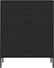 vidaXL - Ladekast - 80x35x101,5 - cm - staal - zwart