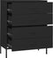 vidaXL - Ladekast - 80x35x101,5 - cm - staal - zwart