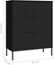 vidaXL - Ladekast - 80x35x101,5 - cm - staal - zwart