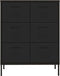 vidaXL - Ladekast - 80x35x101,5 - cm - staal - zwart