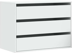 vidaXL - Ladekast - 80x41x58 - cm - bewerkt - hout - wit