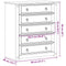 vidaXL - Ladekast - Corona - 80x40x89 - cm - massief - grenenhout