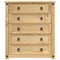 vidaXL - Ladekast - Corona - 80x40x89 - cm - massief - grenenhout