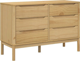 vidaXL - Ladekast - FLORO - massief - grenenhout - wasbruin