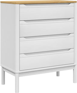 vidaXL - Ladekast - FLORO - massief - grenenhout - wit