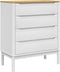 vidaXL - Ladekast - FLORO - massief - grenenhout - wit