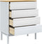 vidaXL - Ladekast - FLORO - massief - grenenhout - wit