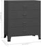 vidaXL - Ladekast - industrieel - 78x40x93 - cm - metaal - antracietkleurig