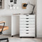 vidaXL - Ladekast - met - bureau - MOSS - verrijdbaar - massief - grenenhout - wit