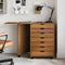 vidaXL - Ladekast - met - bureau - MOSS - verrijdbaar - massief - grenen - honingbruin