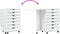 vidaXL - Ladekast - met - bureau - MOSS - verrijdbaar - massief - grenenhout - wit