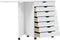 vidaXL - Ladekast - met - bureau - MOSS - verrijdbaar - massief - grenenhout - wit