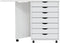 vidaXL - Ladekast - met - bureau - MOSS - verrijdbaar - massief - grenenhout - wit