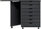 vidaXL - Ladekast - met - bureau - MOSS - verrijdbaar - massief - grenenhout - grijs