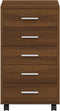 vidaXL - Ladekast - met - wieltjes - bewerkt - hout - bruineiken