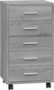 vidaXL - Ladekast - met - wieltjes - bewerkt - hout - grijs - sonoma - eiken