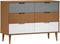 vidaXL - Ladekast - MOLDE - 113x40x80 - cm - massief - grenenhout - bruin