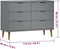 vidaXL - Ladekast - MOLDE - 113x40x80 - cm - massief - grenenhout - grijs