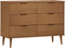 vidaXL - Ladekast - MOLDE - 113x40x80 - cm - massief - grenenhout - bruin