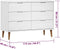 vidaXL - Ladekast - MOLDE - 113x40x80 - cm - massief - grenenhout - wit