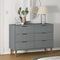vidaXL - Ladekast - MOLDE - 113x40x80 - cm - massief - grenenhout - grijs