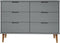 vidaXL - Ladekast - MOLDE - 113x40x80 - cm - massief - grenenhout - grijs