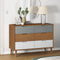 vidaXL - Ladekast - MOLDE - 113x40x80 - cm - massief - grenenhout - bruin