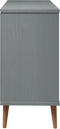 vidaXL - Ladekast - MOLDE - 113x40x80 - cm - massief - grenenhout - grijs