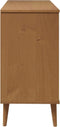 vidaXL - Ladekast - MOLDE - 113x40x80 - cm - massief - grenenhout - bruin