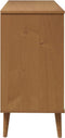 vidaXL - Ladekast - MOLDE - 113x40x80 - cm - massief - grenenhout - bruin