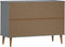 vidaXL - Ladekast - MOLDE - 113x40x80 - cm - massief - grenenhout - grijs