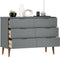 vidaXL - Ladekast - MOLDE - 113x40x80 - cm - massief - grenenhout - grijs
