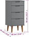 vidaXL - Ladekast - MOLDE - 40x35x82 - cm - massief - grenenhout - grijs