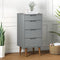 vidaXL - Ladekast - MOLDE - 40x35x82 - cm - massief - grenenhout - grijs