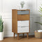 vidaXL - Ladekast - MOLDE - 40x35x82 - cm - massief - grenenhout - bruin