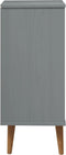 vidaXL - Ladekast - MOLDE - 40x35x82 - cm - massief - grenenhout - grijs