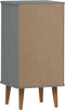 vidaXL - Ladekast - MOLDE - 40x35x82 - cm - massief - grenenhout - grijs