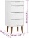 vidaXL - Ladekast - MOLDE - 40x35x82 - cm - massief - grenenhout - wit
