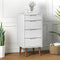 vidaXL - Ladekast - MOLDE - 40x35x82 - cm - massief - grenenhout - wit