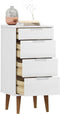 vidaXL - Ladekast - MOLDE - 40x35x82 - cm - massief - grenenhout - wit