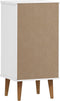 vidaXL - Ladekast - MOLDE - 40x35x82 - cm - massief - grenenhout - wit