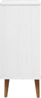 vidaXL - Ladekast - MOLDE - 40x35x82 - cm - massief - grenenhout - wit