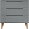 vidaXL - Ladekast - MOLDE - 80x40x80 - cm - massief - grenenhout - grijs