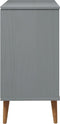vidaXL - Ladekast - MOLDE - 80x40x80 - cm - massief - grenenhout - grijs