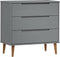 vidaXL - Ladekast - MOLDE - 80x40x80 - cm - massief - grenenhout - grijs