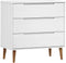 vidaXL - Ladekast - MOLDE - 80x40x80 - cm - massief - grenenhout - wit